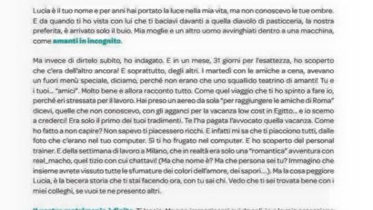 A cumpărat o pagină din Corriere della Sera pentru a-și demasca soția de infidelitate