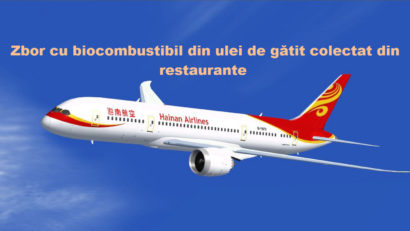 Un avion chinez a efectuat cursa Shanghai-Beijing folosind drept combustibil ulei de gătit reciclat