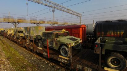 (VIDEO + FOTO) Convoiul NATO de tancuri blindate, în drum spre Mihail Kogălniceanu