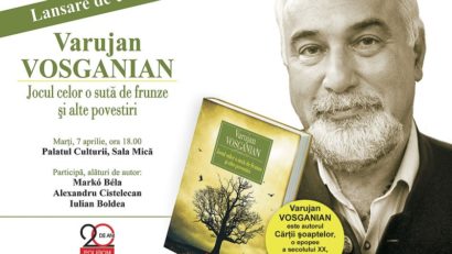 Varujan Vosganian își lansează cea mai nouă carte la Tg. Mureș
