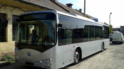 Autobuz electric, în probe, la Brașov