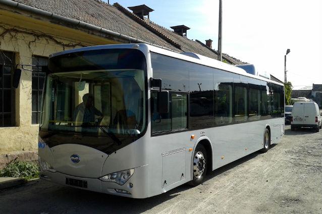 Autobuz electric, în probe, la Brașov Autobuz electric, în probe, la Brașov