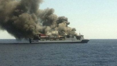 Şase cetăţeni români se aflau pe feribotul la bordul căruia a izbucnit un incendiu