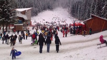 Iepurașul a venit pe schiuri, în Poiana Brașov