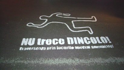 Brigada de Poliţie Rutieră a dat startul unei campanii pentru educarea pietonilor: “Nu trece dincolo!”