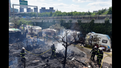 Copil mort în incendiu într-o tabără din Franţa