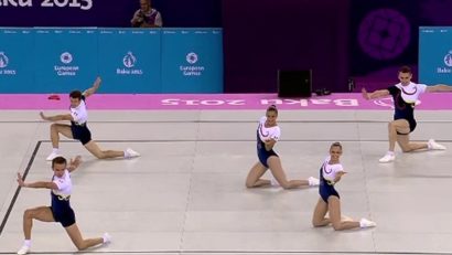 Argint pentru echipa de gimnastică aerobică a României, la Baku