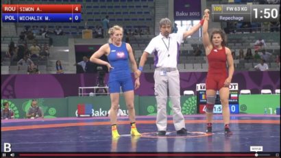 Luptătoarea mureşeană Simon Andreea, locul 5 la Jocurile Europene de la Baku