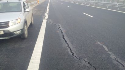 Constructorul Autostrăzii Orăştie-Sibiu va repara fisurile de pe tronsonul Cunţa-Sălişte, pe costurile lui