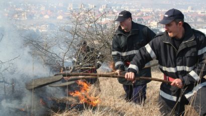 Mai puține incendii de vegetație uscată în Mureș
