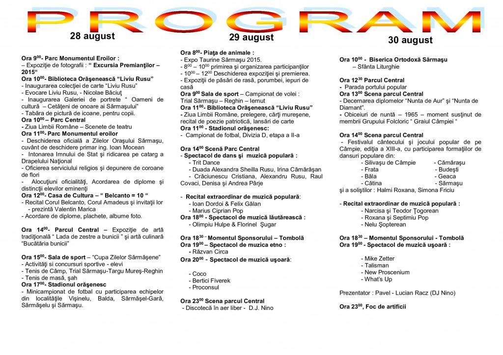 program_zilele_sarmasene_2015