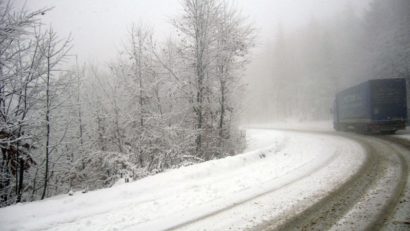 Circulație în condiții de iarnă în Harghita