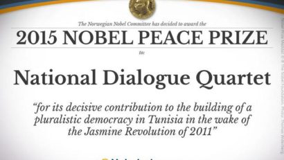 Nobelul pentru Pace merge în Tunisia
