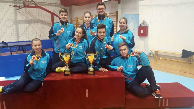 Echipele de tenis de masă ale României, campioane balcanice la tineret