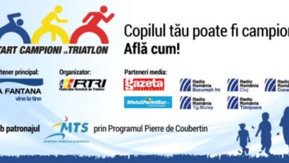 Pe 10 octombrie, încep selecţiile naţionale gratuite ale programului „Start Campioni la Triatlon”