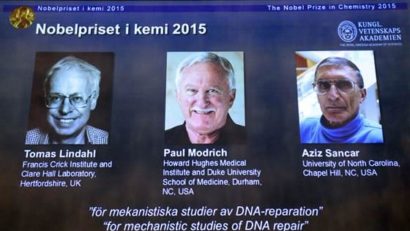 Premiul Nobel pentru Chimie, împărţit de trei cercetători
