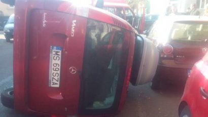 Accident pe strada Iuliu Maniu în Tîrgu-Mureş