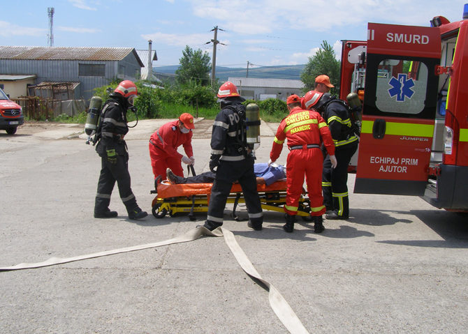 Simulare de incendiu la Sovata Simulare de incendiu la Sovata