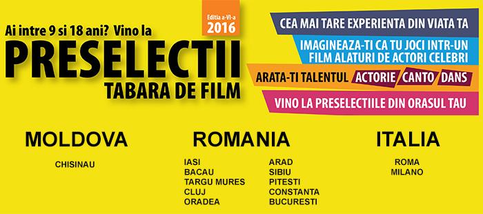 Încep preselecțiile pentru “Tabăra de Film”