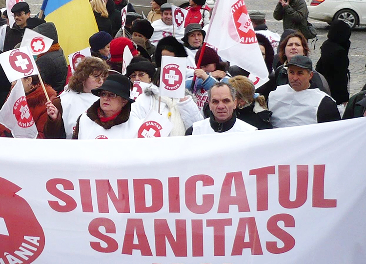 Proteste ale Sanitas în capitală