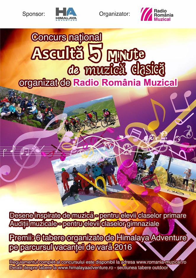 Concursul naţional pentru elevi Ascultă 5 minute de muzică clasică