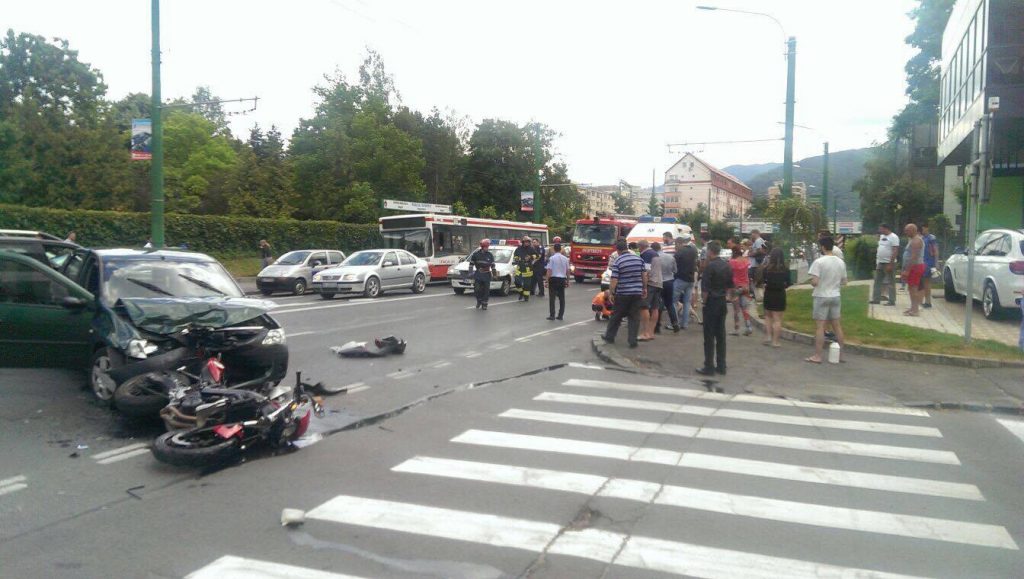 Motociclist accidentat în Braşov