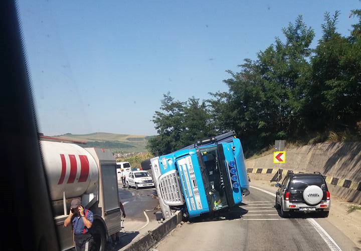 Trafic îngreunat la Luduș, pe DN 15