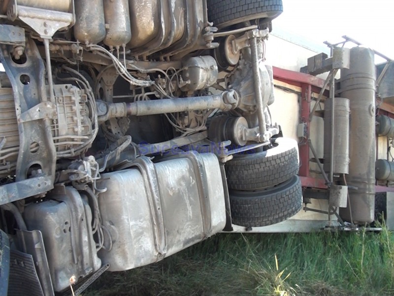 Trafic întrerupt pe DN1A Săcele-Cheia, județul Brașov