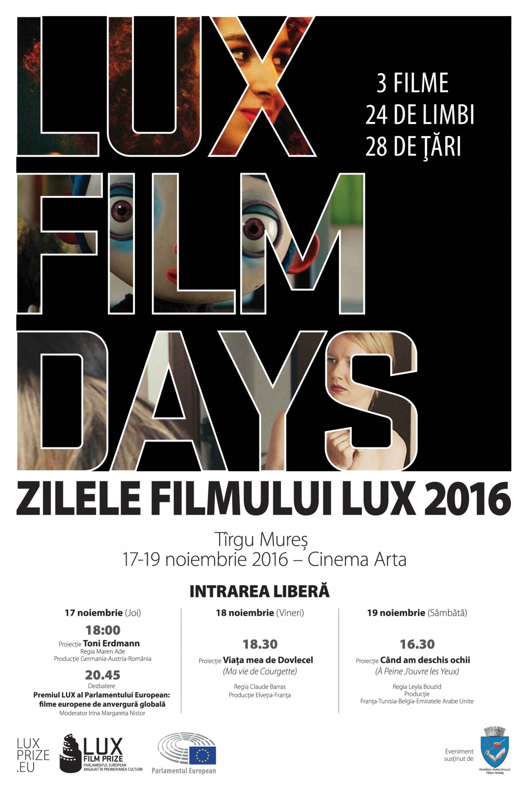 Zilele Filmului LUX 2016 la Tîrgu Mureş