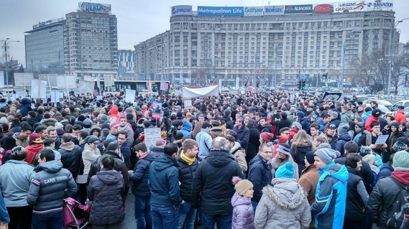 A şasea zi de protest faţă de OUG privind codurile penale