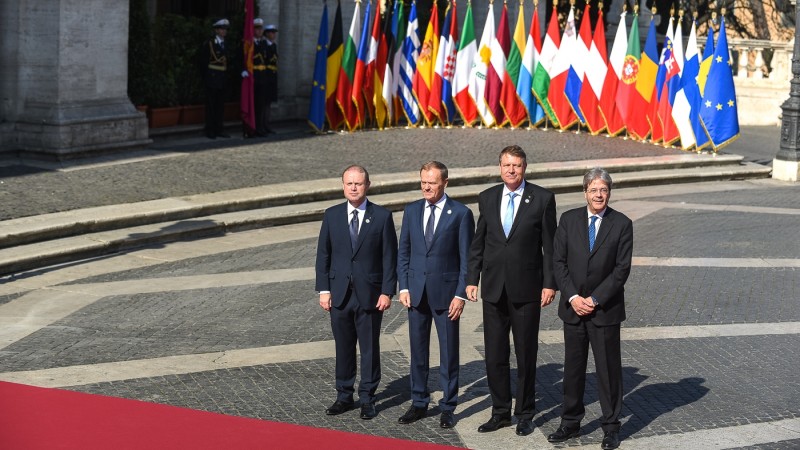 Liderii europeni au semnat declaraţia comună a summit-ului de la Roma