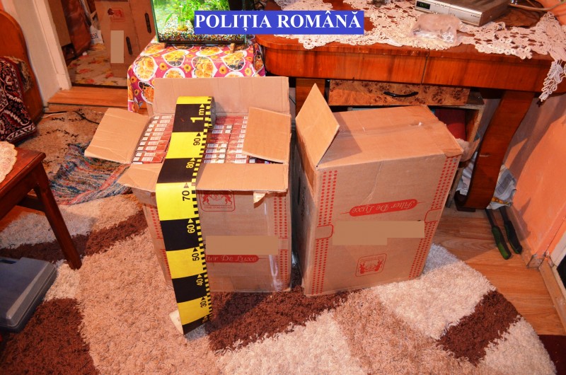 Peste 45 de mii de țigarete, confiscate de polițiștii mureșeni