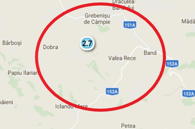 Cutremur de 2,7 grade pe scara Richter, în județul Mureș