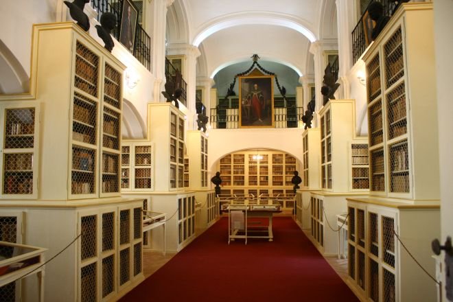 Se restaurează fresca de la sala festivă a Bibliotecii Teleki