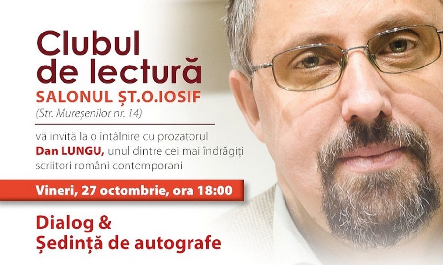 Întâlnire cu scriitorul Dan Lungu, la Braşov