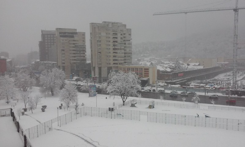 Iarna s-a instalat și în Brașov