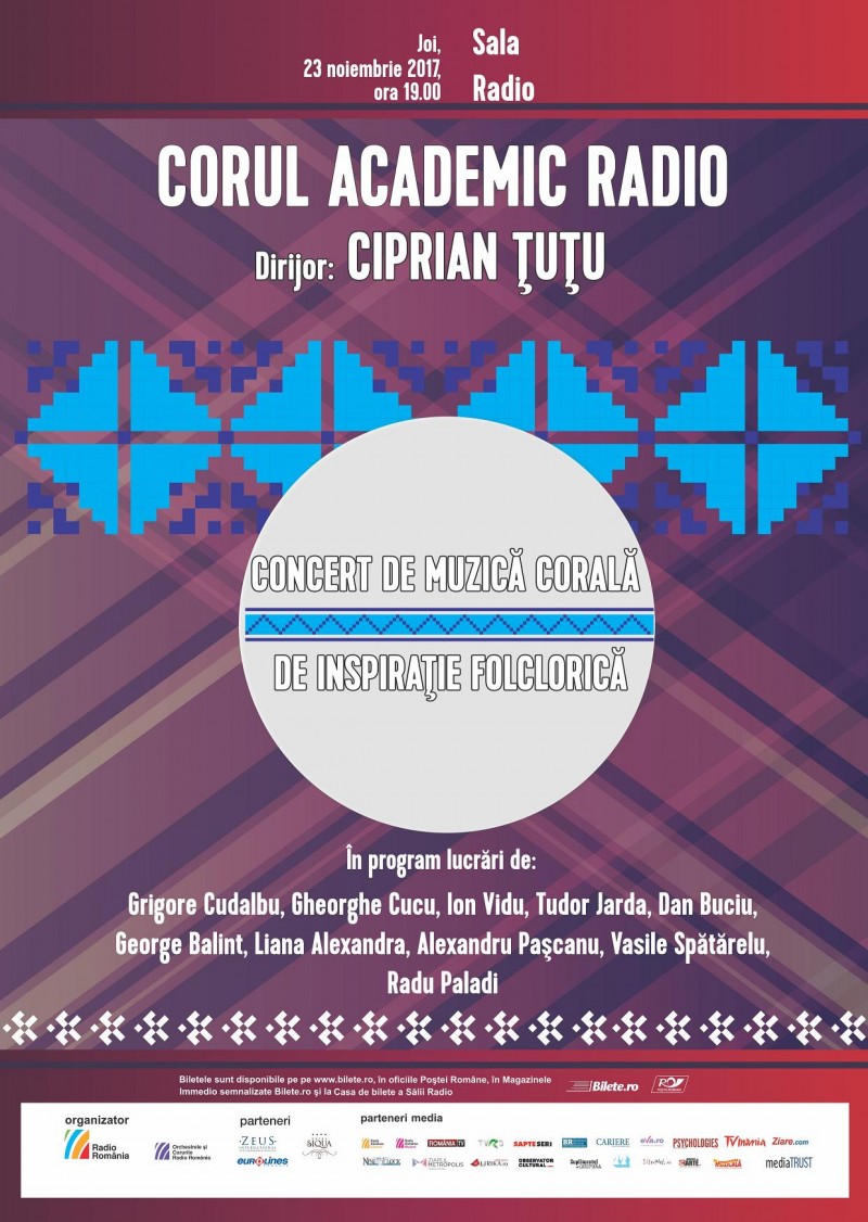 Corul Academic Radio, concert de muzică corală de inspiraţie folclorică