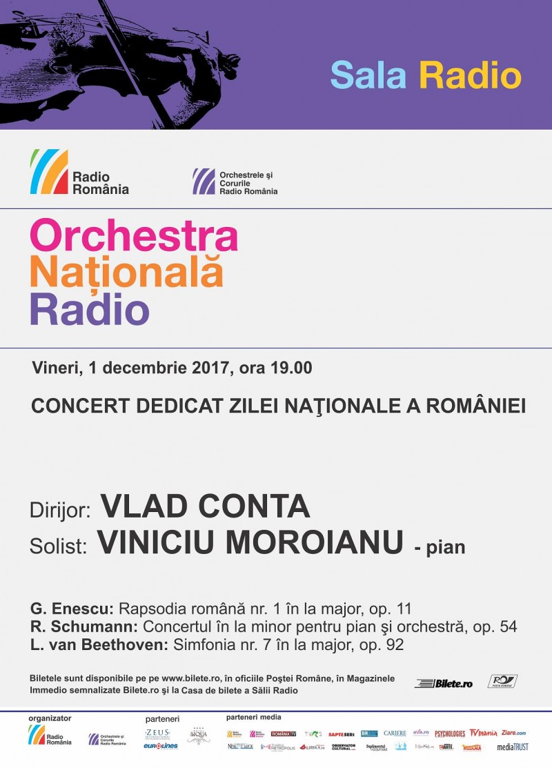 Concert de Ziua Naţională a României, cu Orchestra Naţională Radio