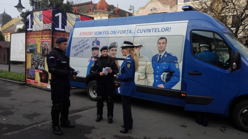 Campania inedită de recrutare a Jandarmeriei Române a ajuns la Tg. Mureș