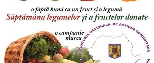 Aproximativ 50 de şcoli harghitene participă la acţiunea caritabilă ‘Săptămâna fructelor şi legumelor donate’