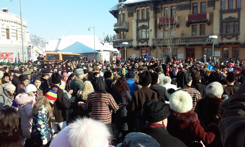 Ziua de 24 ianuarie a fost sărbătorită la Brașov, în Piața Unirii