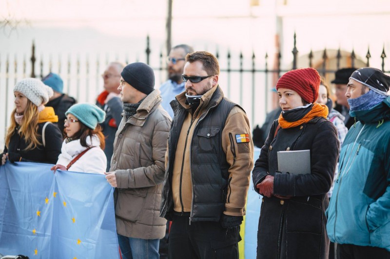 Al 30-lea flashmob în faţa sediului PSD din Sibiu
