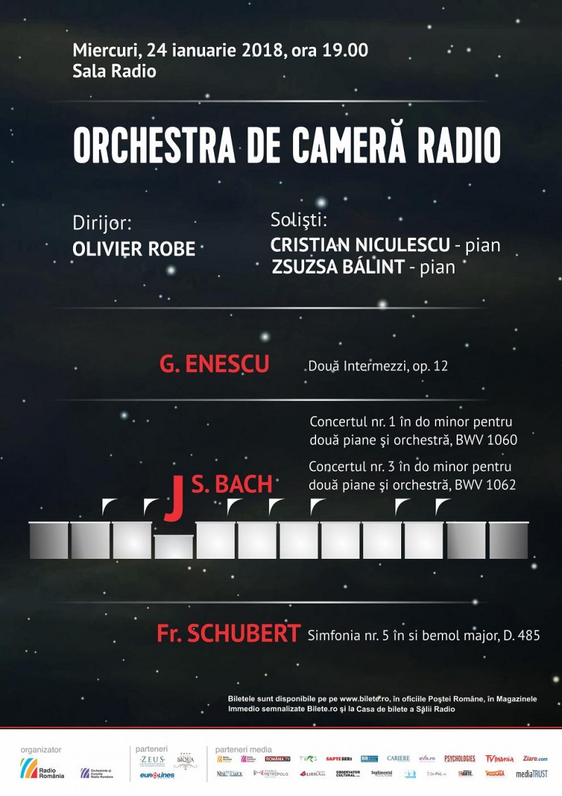Dirijorul Olivier Robe, la pupitrul Orchestrei de Cameră Radio
