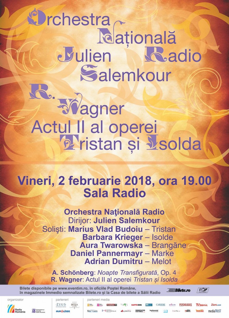 Schönberg & Wagner, cu Orchestra Nationala Radio, la Sala Radio