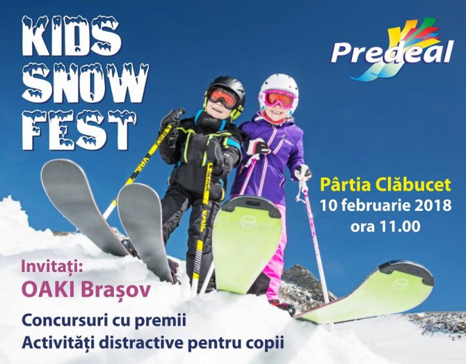 Kids Snow Fest, mâine pe pârtia Clăbucet din Predeal