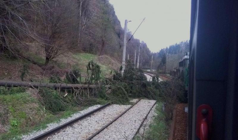 Trafic feroviar oprit pe magistrala 300
