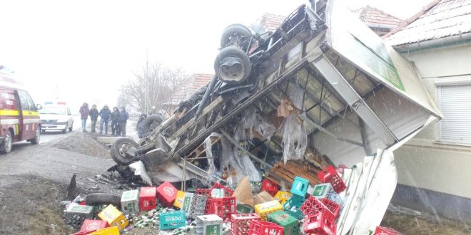 Un accident spectaculos s-a produs în această după-masă în Mureș