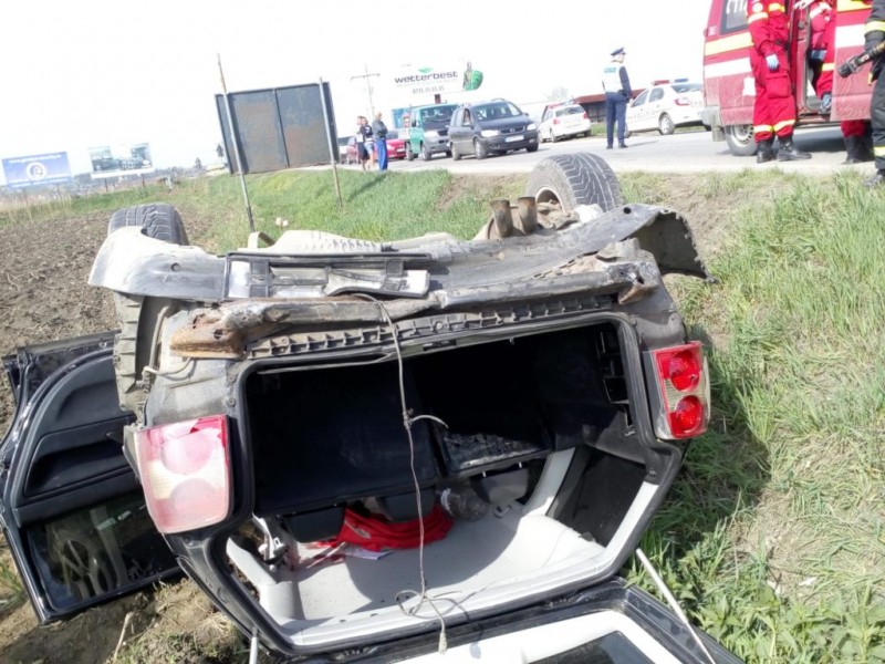 Accident cu 4 răniți în localitatea mureșeană Recea
