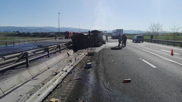 Trafic îngreunat pe Autostrada A1