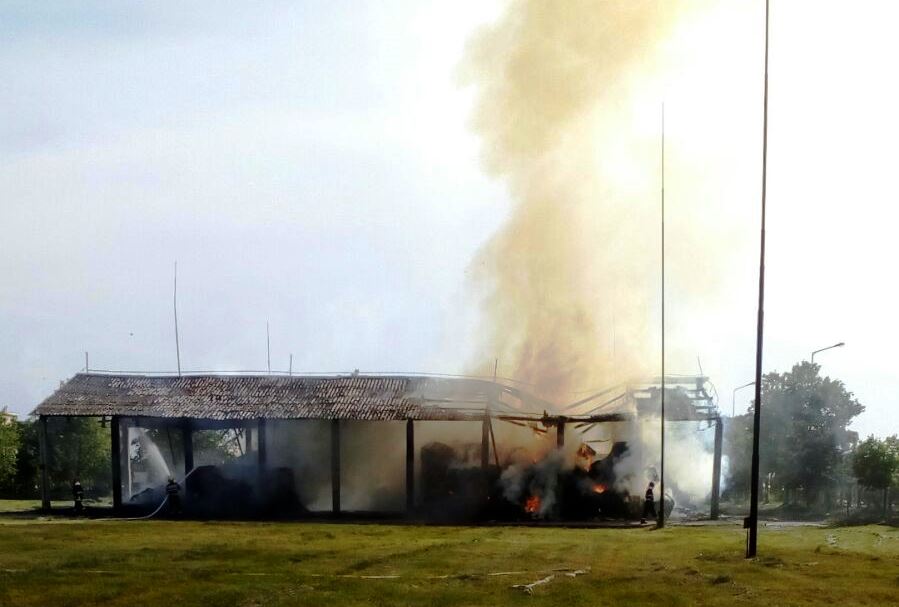 Incendiu la Depozitul de armăsari al Romsilva din Târgu Mureş
